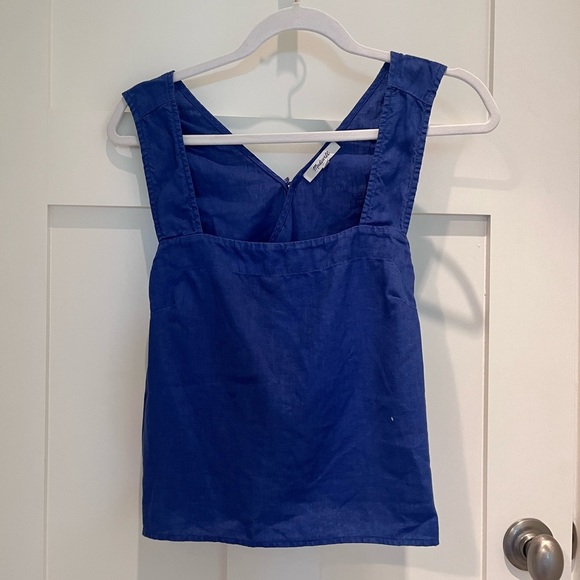 Madewell 100% Linen Cross-Back Sleeveless Top - Picture 3 of 5